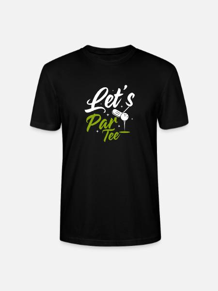 Let's Par Tee Golf Golfing - Stanley/Stella CRAFTER Unisex Organic T-Shirt - black