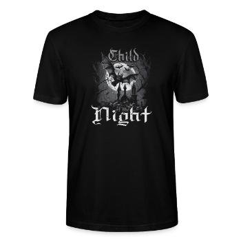 Child Of The Night, Gothic Subculture Emo Vampire - Stanley/Stella Unisex Bio-T-Shirt CRAFTER - Schwarz - Vorne - Alina (178cm) & Michal (187cm)