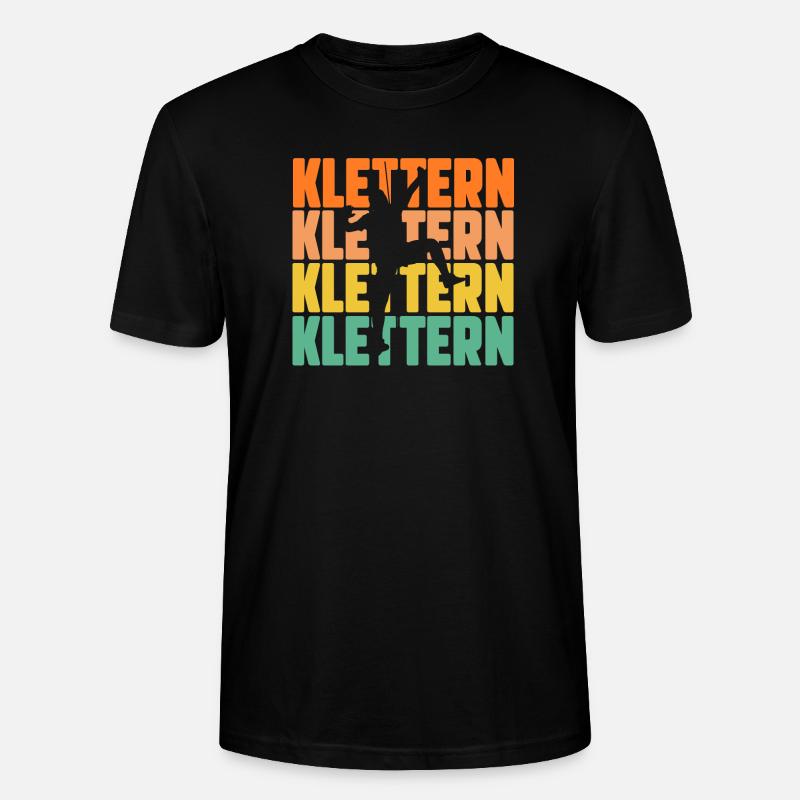 Bergsteigen Bouldern Klettern Kletterer - Stanley/Stella Unisex Bio-T-Shirt CRAFTER - Schwarz