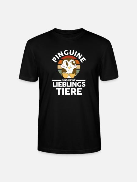 Tiermotiv Pinguin - Stanley/Stella Unisex Bio-T-Shirt CRAFTER - Schwarz