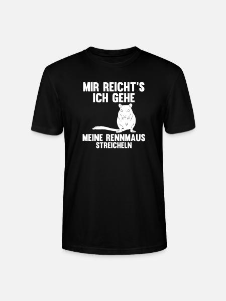 Maus Mäuse Rennmaus - Stanley/Stella Unisex Bio-T-Shirt CRAFTER - Schwarz