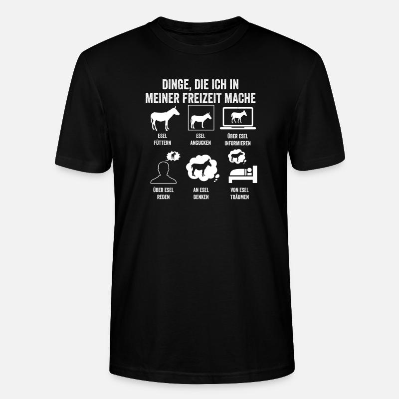 Esel - Stanley/Stella Unisex Bio-T-Shirt CRAFTER - Schwarz
