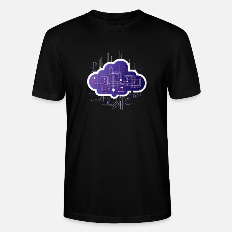 Cloud-Computing-Computerelektronik-Schaltung - Stanley/Stella Unisex Bio-T-Shirt CRAFTER - Schwarz