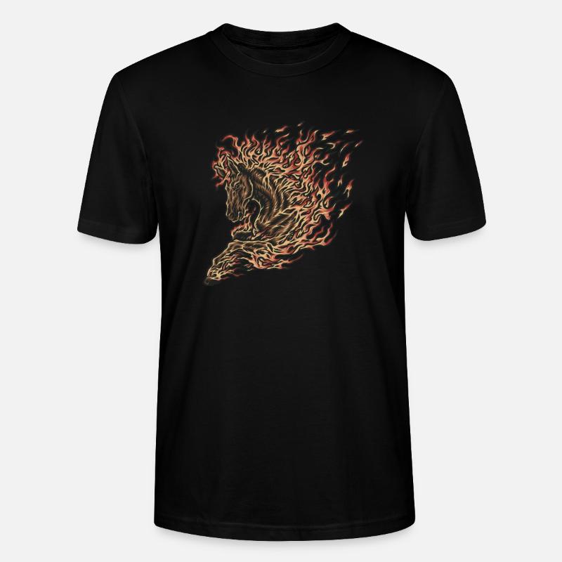 Feuer Pferd - Stanley/Stella Unisex Bio-T-Shirt CRAFTER - Schwarz
