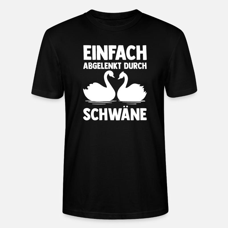 Schwan - Stanley/Stella Unisex Bio-T-Shirt CRAFTER - Schwarz