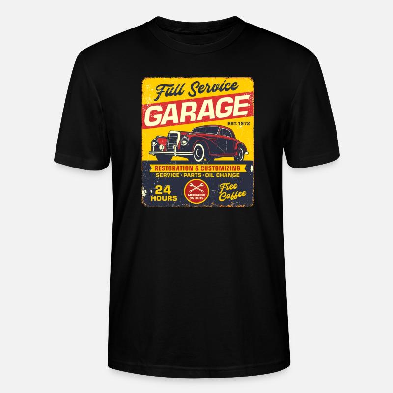 Autogarage retro - Stanley/Stella Unisex Bio-T-Shirt CRAFTER - Schwarz