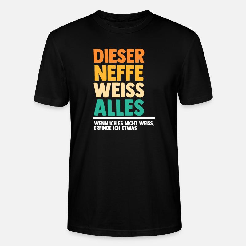 Neffe - Stanley/Stella Unisex Bio-T-Shirt CRAFTER - Schwarz