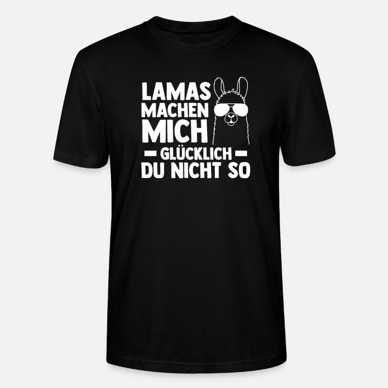 Lama - Stanley/Stella Unisex Bio-T-Shirt CRAFTER - Schwarz