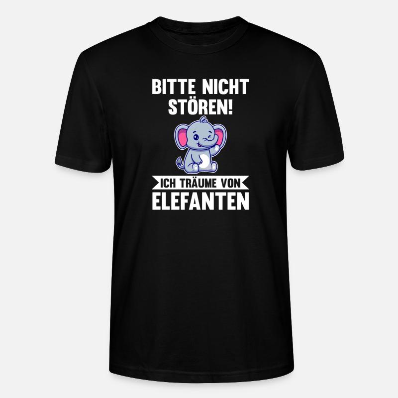 Elefant Elefanten - Stanley/Stella Unisex Bio-T-Shirt CRAFTER - Schwarz