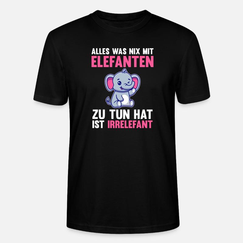 Elefant Elefanten - Stanley/Stella Unisex Bio-T-Shirt CRAFTER - Schwarz