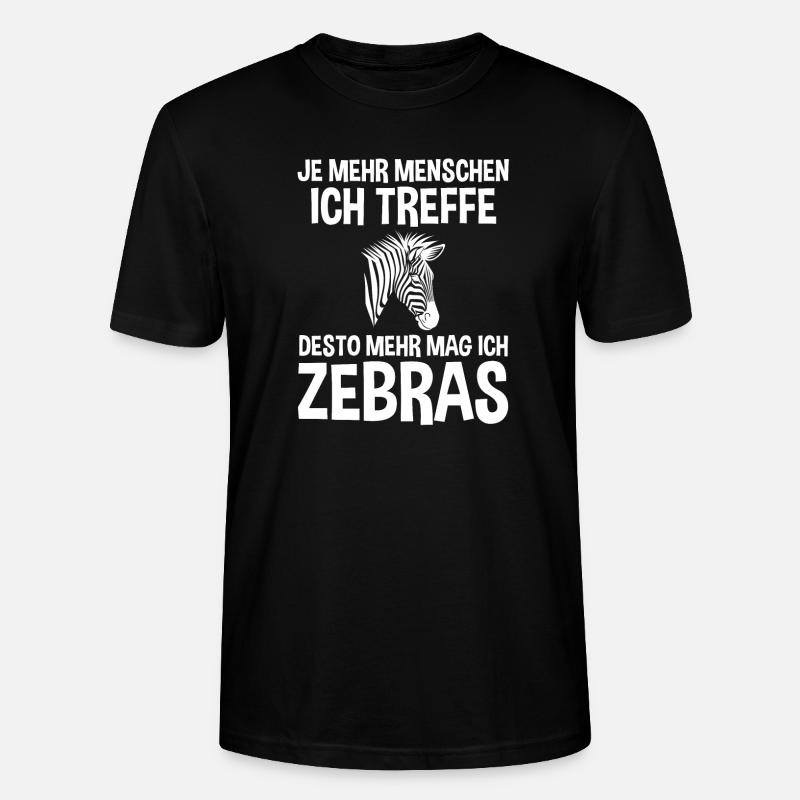 Zebra - Stanley/Stella Unisex Bio-T-Shirt CRAFTER - Schwarz
