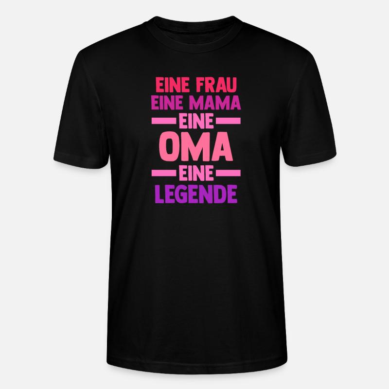 Mutter Großmutter Mama Oma - Stanley/Stella Unisex Bio-T-Shirt CRAFTER - Schwarz