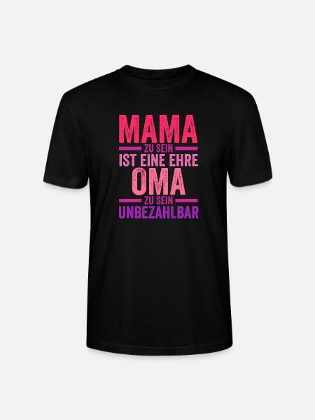 Mutter Großmutter Mama Oma - Stanley/Stella Unisex Bio-T-Shirt CRAFTER - Schwarz