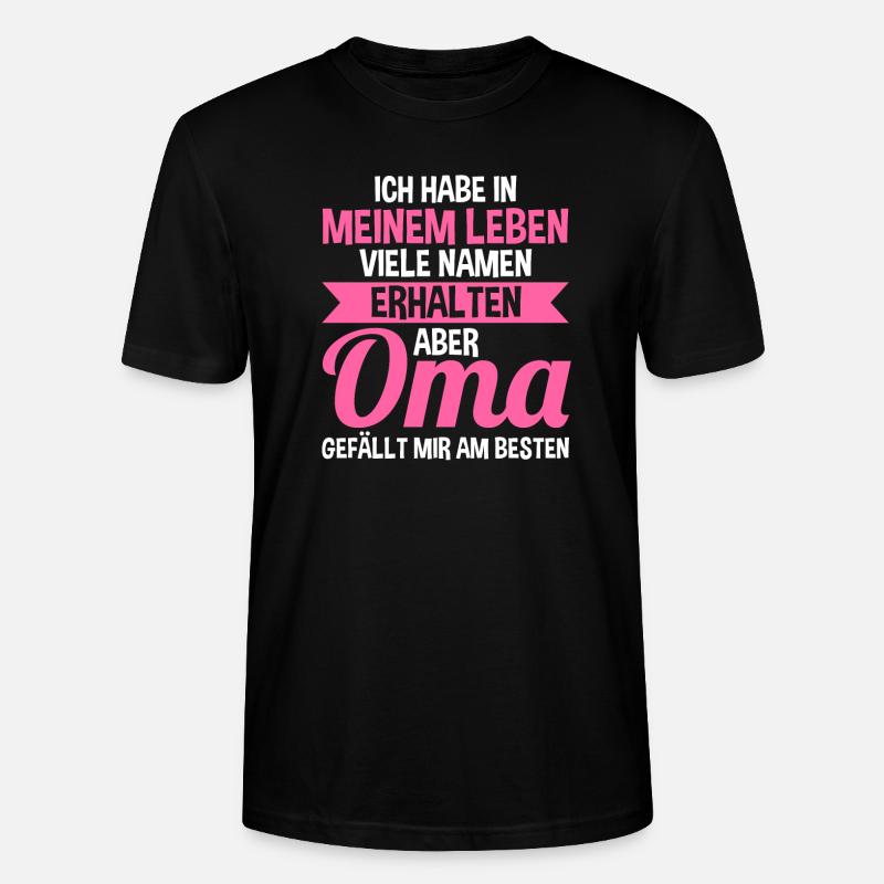 Großmutter Oma - Stanley/Stella Unisex Bio-T-Shirt CRAFTER - Schwarz