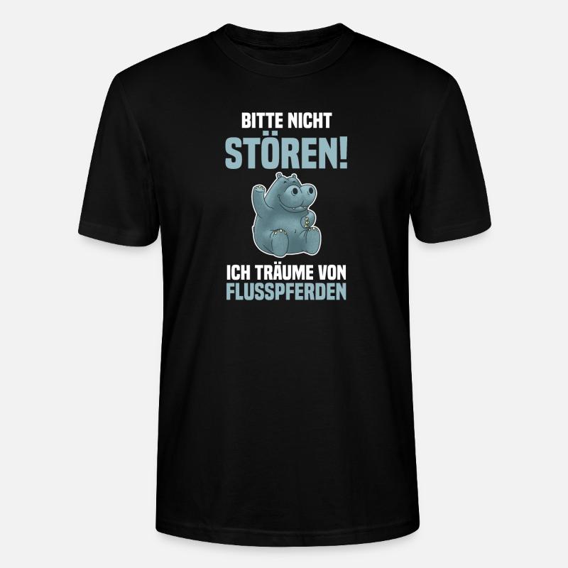 Nilpferd Flusspferd - Stanley/Stella Unisex Bio-T-Shirt CRAFTER - Schwarz