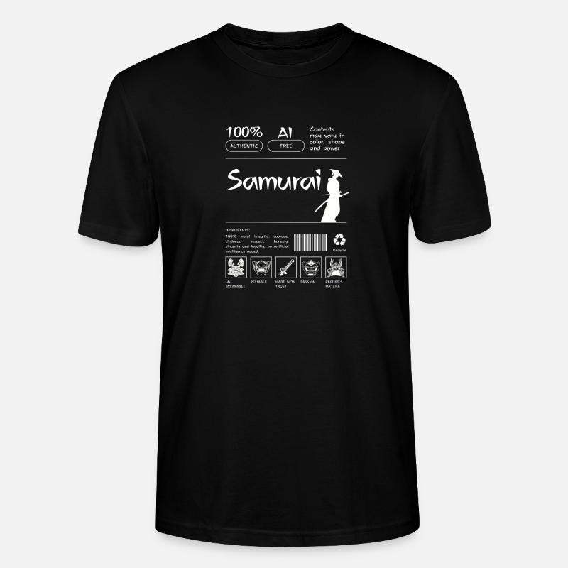 Samurai Beipackzettel - Stanley/Stella Unisex Bio-T-Shirt CRAFTER - Schwarz