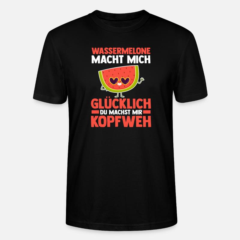 Früchte Wassermelone - Stanley/Stella Unisex Bio-T-Shirt CRAFTER - Schwarz