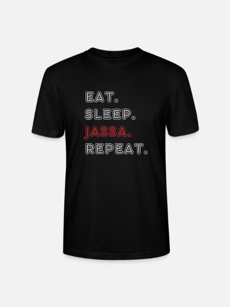 Eat. Sleep. Jassa. Repeat - Stanley/Stella Unisex Bio-T-Shirt CRAFTER - Schwarz
