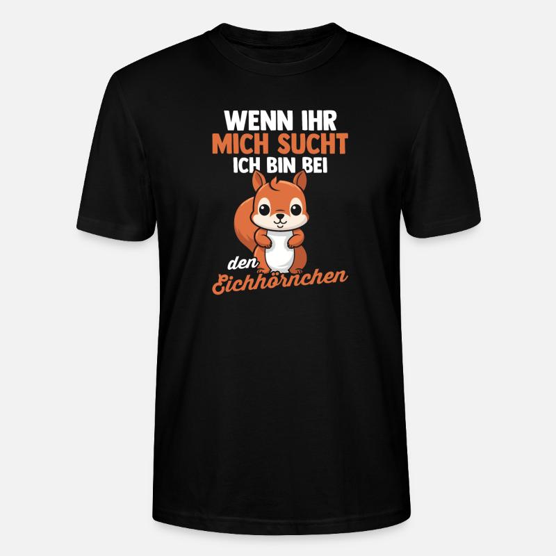 Eichhörnchen - Stanley/Stella Unisex Bio-T-Shirt CRAFTER - Schwarz