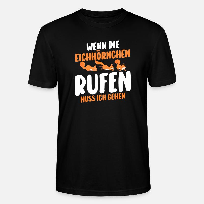 Eichhörnchen - Stanley/Stella Unisex Bio-T-Shirt CRAFTER - Schwarz