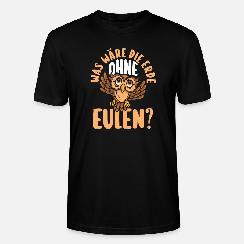 Eulen - Stanley/Stella Unisex Bio-T-Shirt CRAFTER - Schwarz