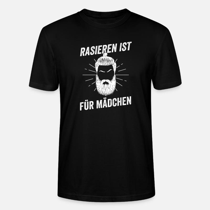 Bärtig Bartträger Schnurrbart Bart - Stanley/Stella Unisex Bio-T-Shirt CRAFTER - Schwarz