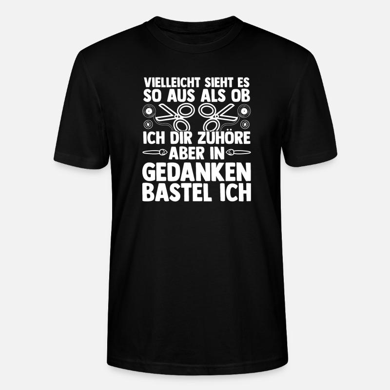 Bastler Basteln - Stanley/Stella Unisex Bio-T-Shirt CRAFTER - Schwarz
