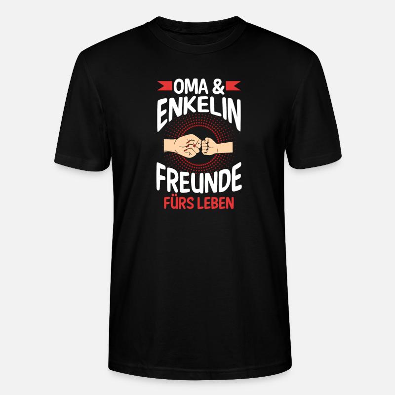 Oma Großmutter und Enkelin - Stanley/Stella Unisex Bio-T-Shirt CRAFTER - Schwarz
