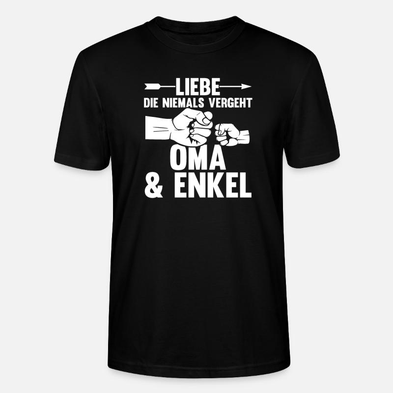 Oma Großmutter und Enkel - Stanley/Stella Unisex Bio-T-Shirt CRAFTER - Schwarz