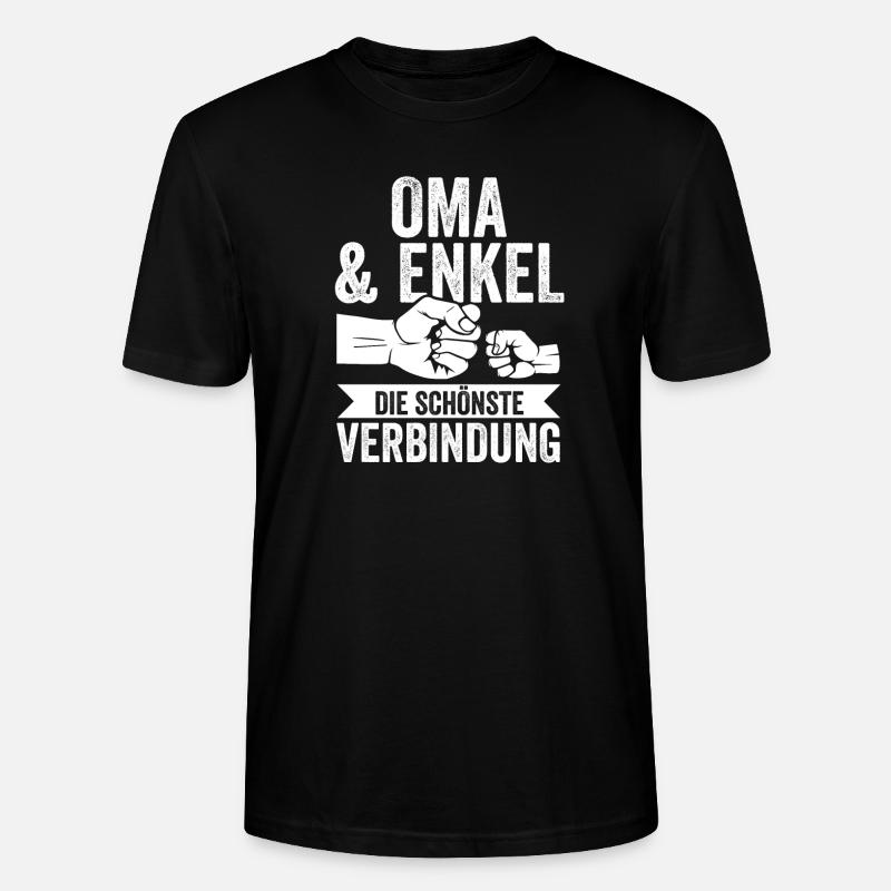 Oma Großmutter und Enkel - Stanley/Stella Unisex Bio-T-Shirt CRAFTER - Schwarz