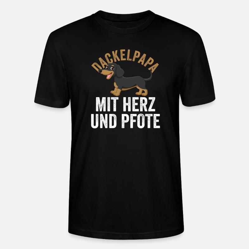 Hund Dachshund Dackel - Stanley/Stella Unisex Bio-T-Shirt CRAFTER - Schwarz