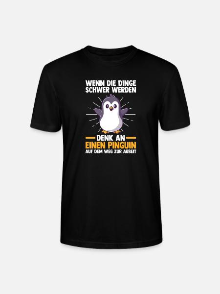 Cute Penguin - Stanley/Stella CRAFTER Unisex Organic T-Shirt - black