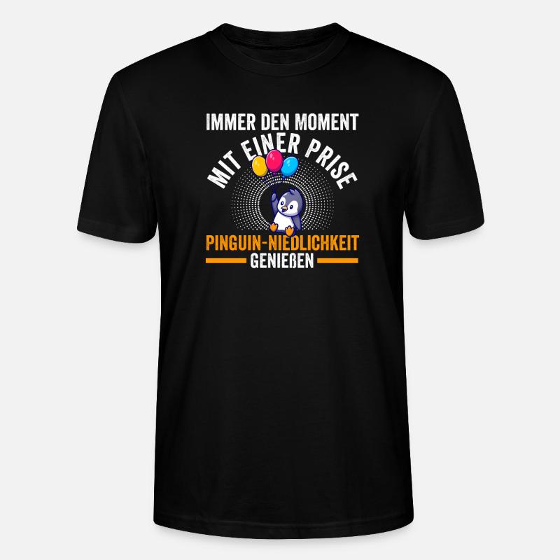 Süße Pinguin - Stanley/Stella Unisex Bio-T-Shirt CRAFTER - Schwarz