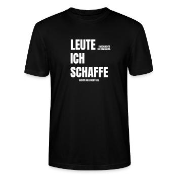Arbeitskollege Kollege Spruch Geschenk Faulenzer - Stanley/Stella Unisex Bio-T-Shirt CRAFTER - Schwarz - Vorne - Alina (178cm) & Michal (187cm)