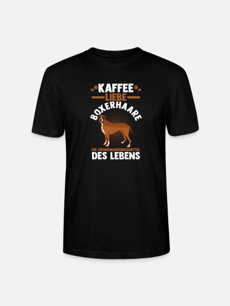 Dog Coffee German Boxer - Stanley/Stella CRAFTER Unisex Organic T-Shirt - black
