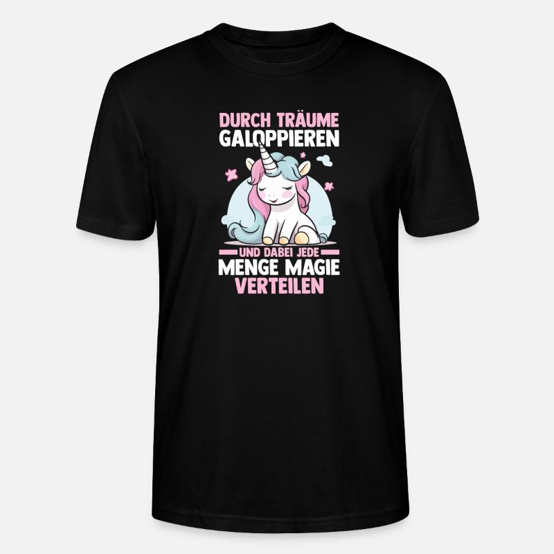 Einhorn - Stanley/Stella Unisex Bio-T-Shirt CRAFTER - Schwarz