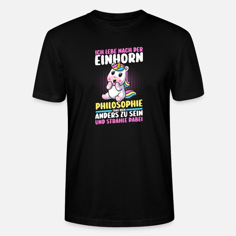 Einhorn - Stanley/Stella Unisex Bio-T-Shirt CRAFTER - Schwarz