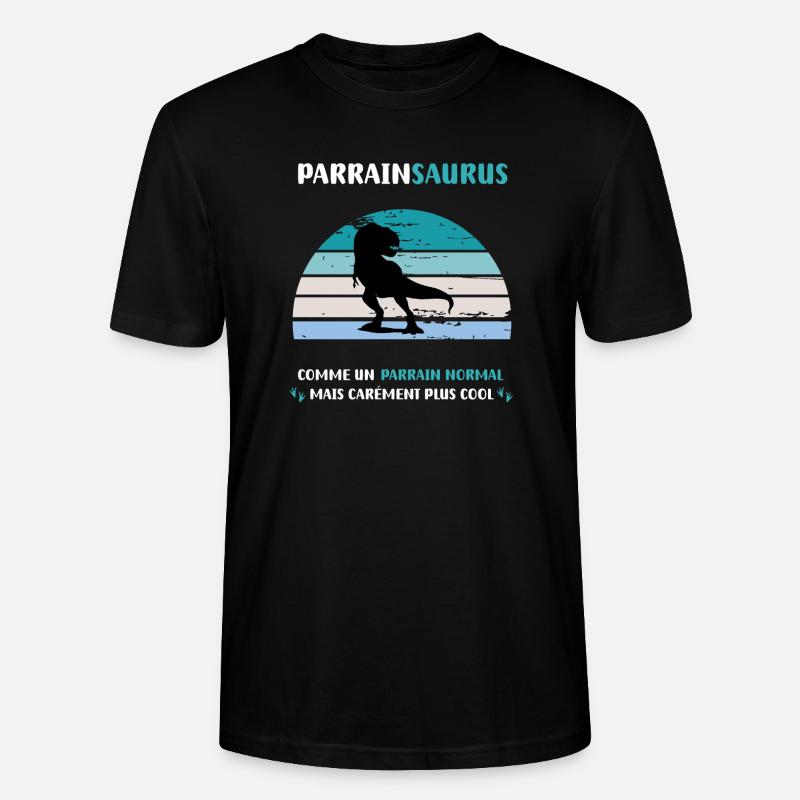 Pate Saurus, Pate Normal, Dinosaurier T Rex - Stanley/Stella Unisex Bio-T-Shirt CRAFTER - Schwarz