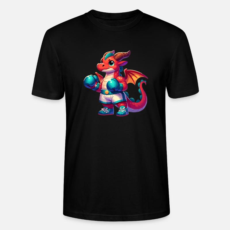 Drache Boxer - Stanley/Stella Unisex Bio-T-Shirt CRAFTER - Schwarz