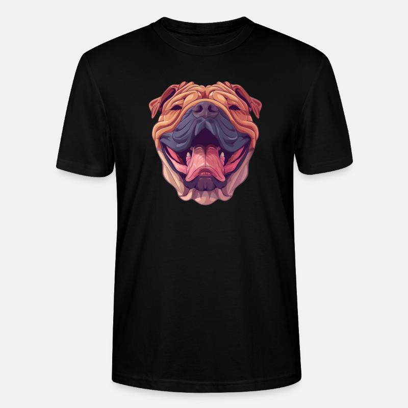 Shar-Pei | Illustration de dessin animé - T-shirt bio CRAFTER Stanley Stella Unisexe - noir