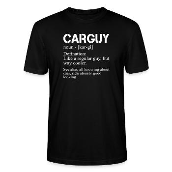 Funny Car Guy T-shirt Car Guy Definition Gear Head - Stanley/Stella CRAFTER Unisex Organic T-Shirt - black - Front - Alina (178cm) & Michal (187cm)