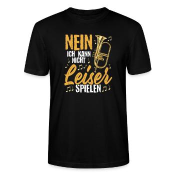 Joueur de bugle Musicien d’instrument Joueur de bugle - T-shirt bio CRAFTER Stanley Stella Unisexe - noir - Devant - Alina (178cm) & Michal (187cm)
