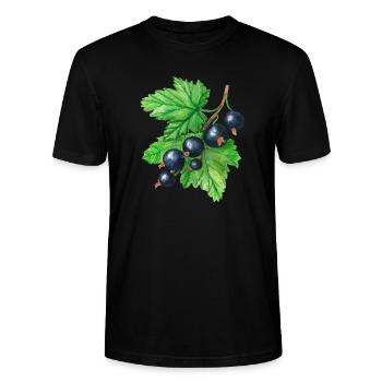 Aquarelle de cassis - T-shirt bio CRAFTER Stanley Stella Unisexe - noir - Devant - Alina (178cm) & Michal (187cm)