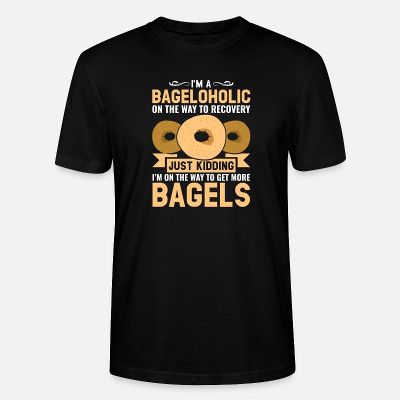 Bagel Spruch Geschenk - Stanley/Stella Unisex Bio-T-Shirt CRAFTER - Schwarz