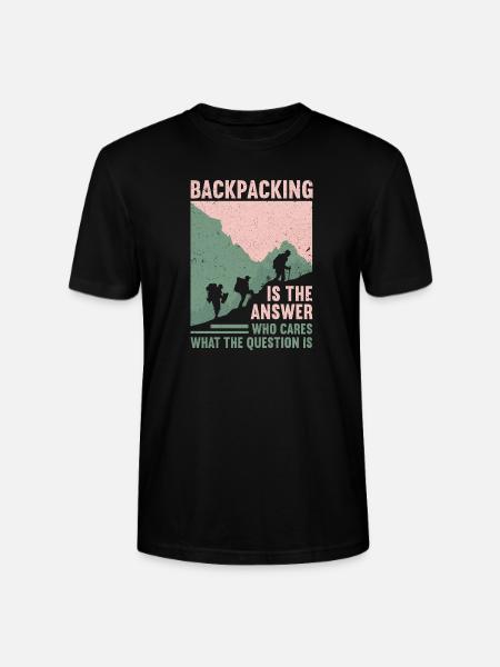 Outdoor Camping Hiking Backpacking - Stanley/Stella CRAFTER Unisex Organic T-Shirt - black