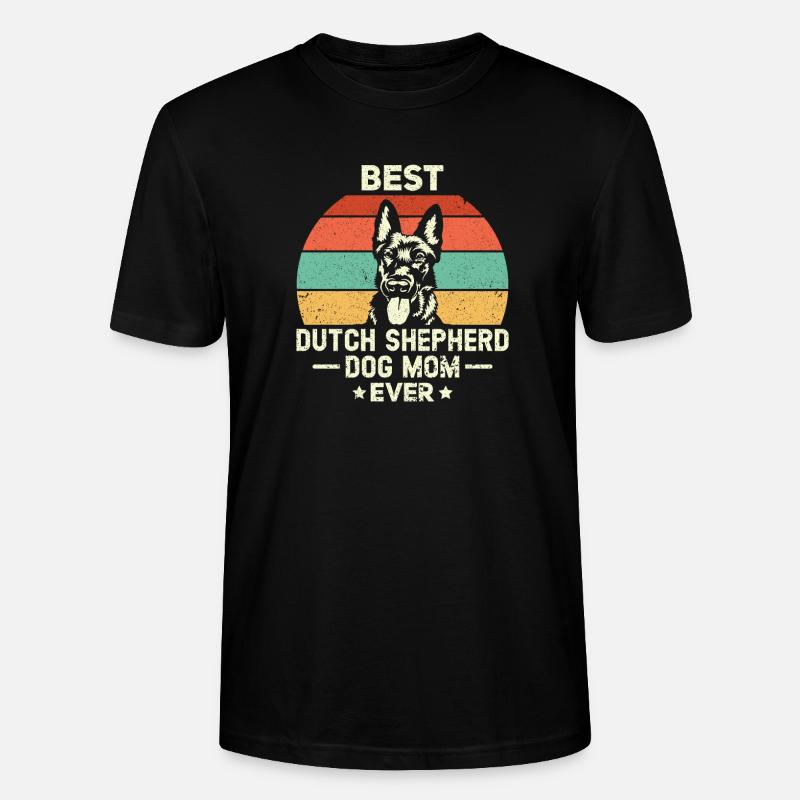 Holländischer Schäferhund Berger hollandais - T-shirt bio CRAFTER Stanley Stella Unisexe - noir