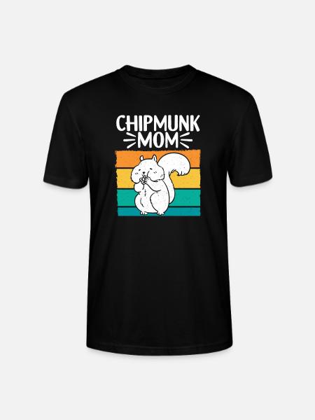 Chipmunk Rodent Gift - Stanley/Stella CRAFTER Unisex Organic T-Shirt - black