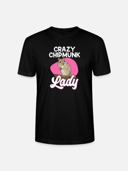 Chipmunk Rodent Gift - Stanley/Stella CRAFTER Unisex Organic T-Shirt - black