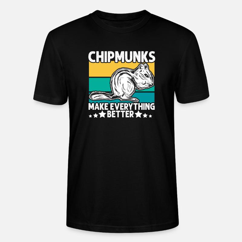 Cadeau de rongeur chipmunk - T-shirt bio CRAFTER Stanley Stella Unisexe - noir