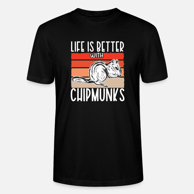 Cadeau de rongeur chipmunk - T-shirt bio CRAFTER Stanley Stella Unisexe - noir